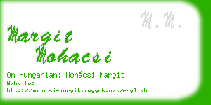 margit mohacsi business card