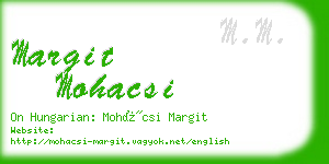 margit mohacsi business card